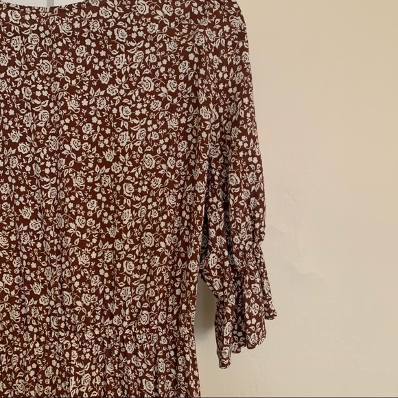 Reformation midi Peasant Dress in - Picture 3 of 6